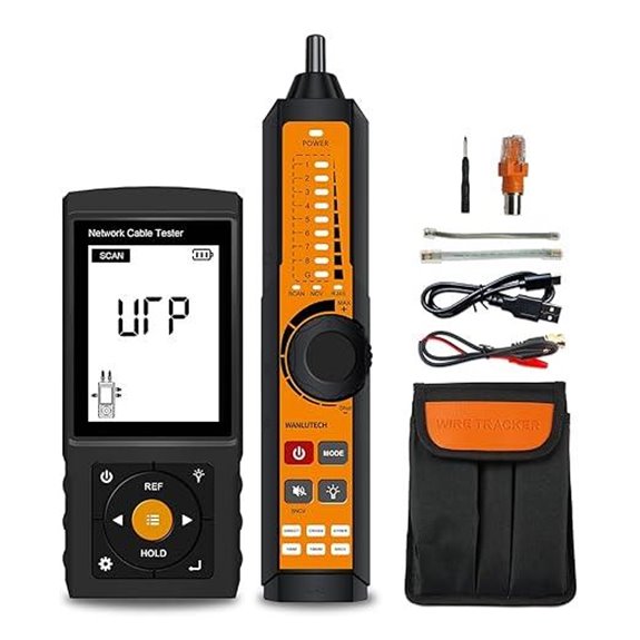 Rechargeable Tone Cable Tester with Probe and Power Meter