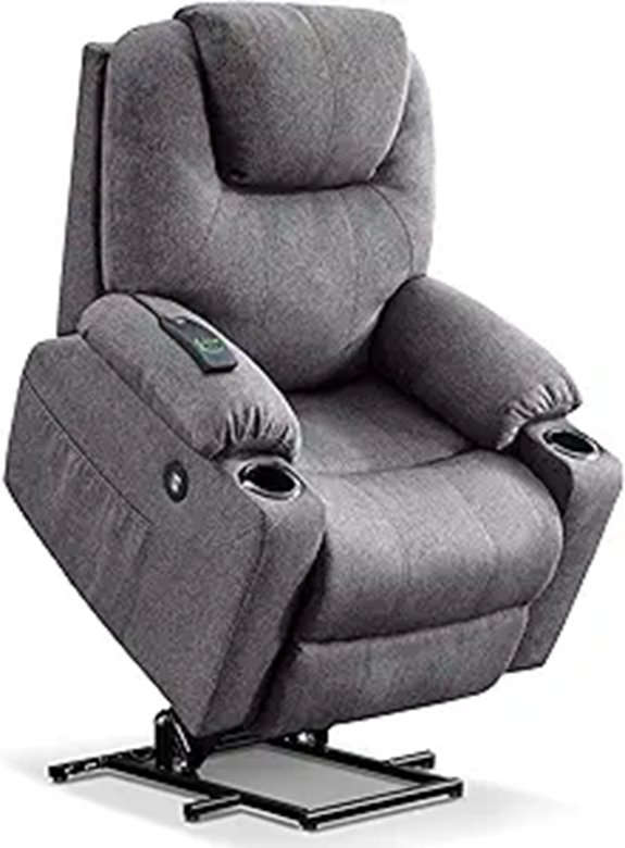 MCombo Recliner Chair with Heat Massage USB Cup Holders