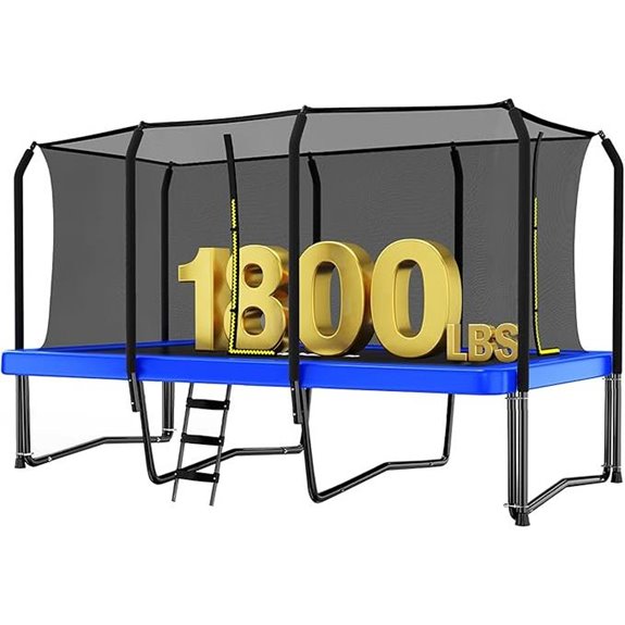 Zupapa Rectangular Trampoline with Basketball Hoop