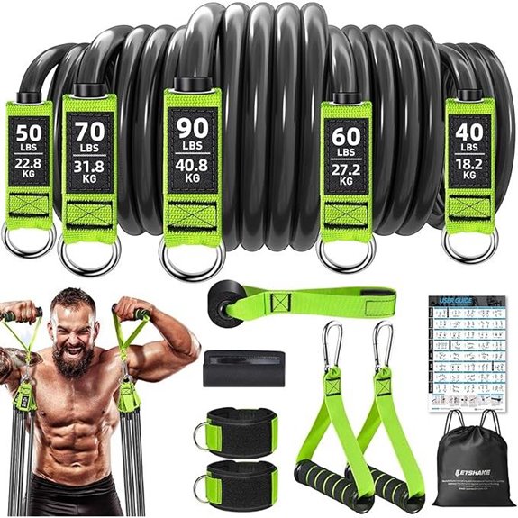 Resistance Bands with Handles for Workout and Fitness