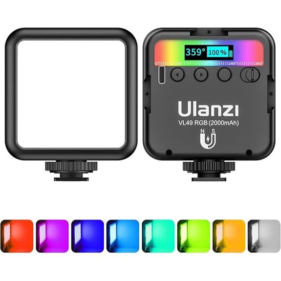 ULANZI VL49 RGB LED Video Light with Magnetic Mount