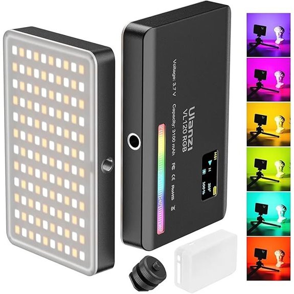ULANZI VL120 RGB Video Light with Rechargeable Battery