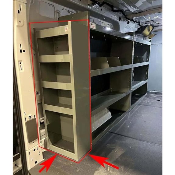 Van Shelving Storage Tower for Full-Size Roof Vans