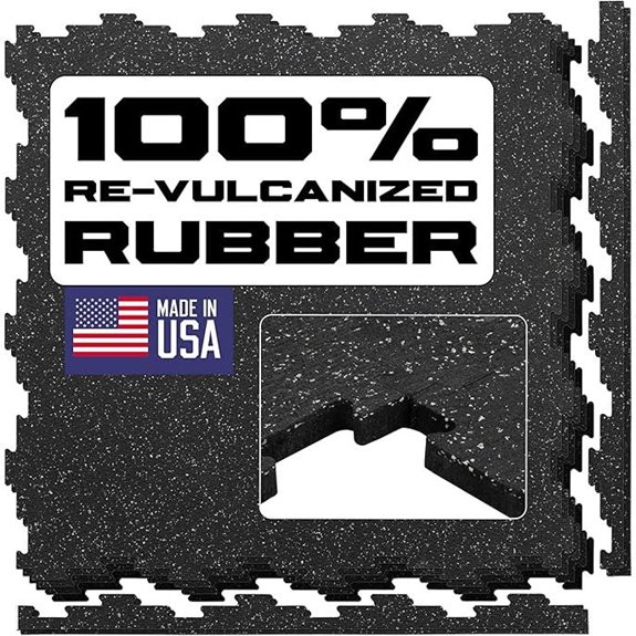 Interlocking Rubber Floor Tiles 12mm – 4-Pack