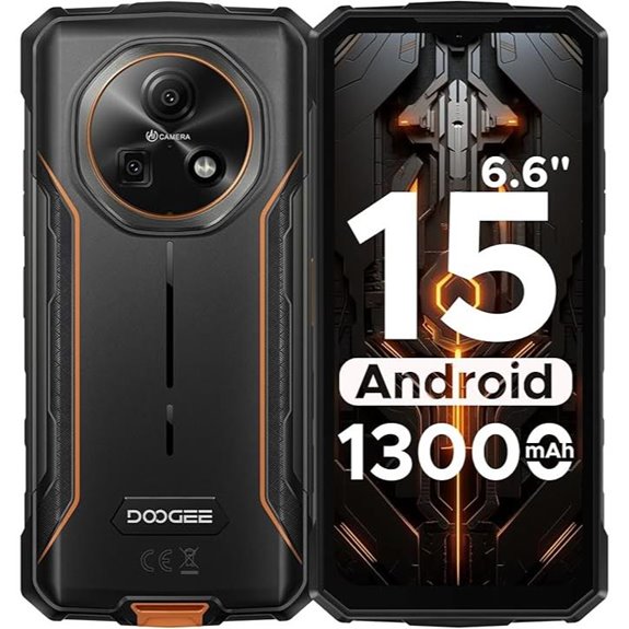 DOOGEE Fire 5 Rugged Phone 13000mAh 6.6 HD