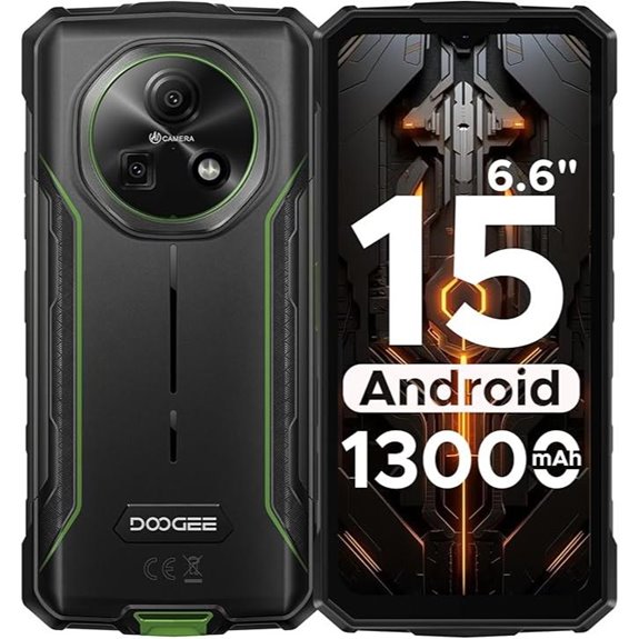 DOOGEE Fire 5 Rugged Phone 12GB/64GB 2TB Expand