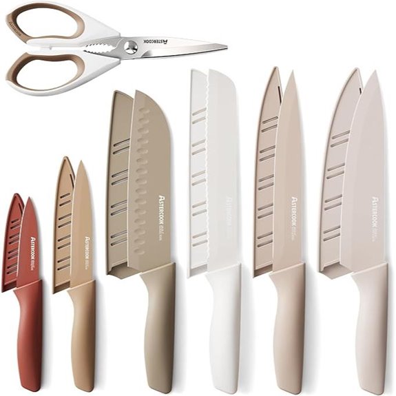 Astercook 13-Piece Rust-Resistant Knife Set with Guards
