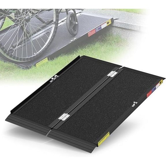 Portable Wheelchair Ramp with Quick-Lock and Non-Slip Surface