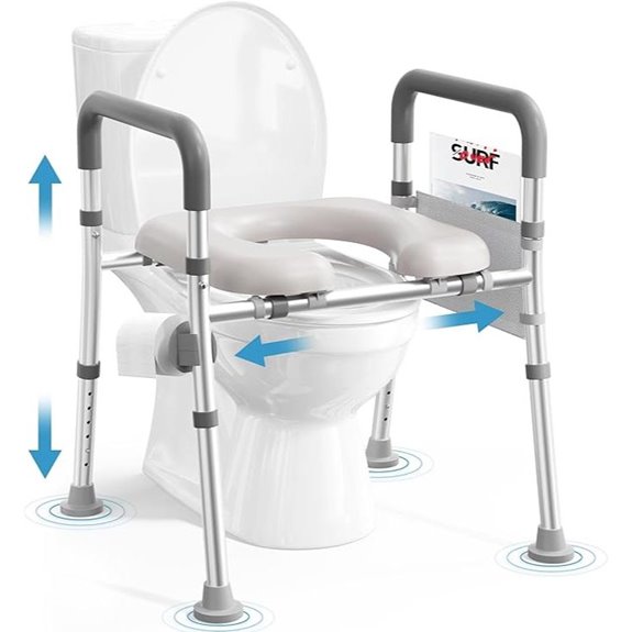 Toilet Seat Riser for Seniors with Handles