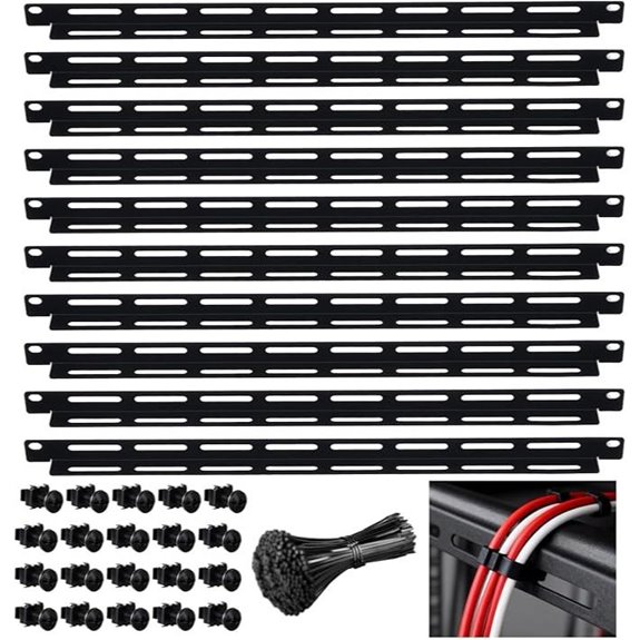 10 Pcs Rack Cable Management Kit