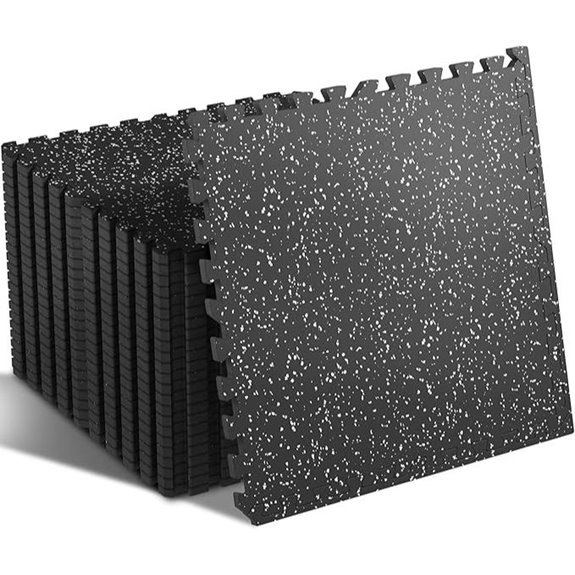 Superjare 24 Pcs Rubber Top Exercise Mats (96 Sq Ft)