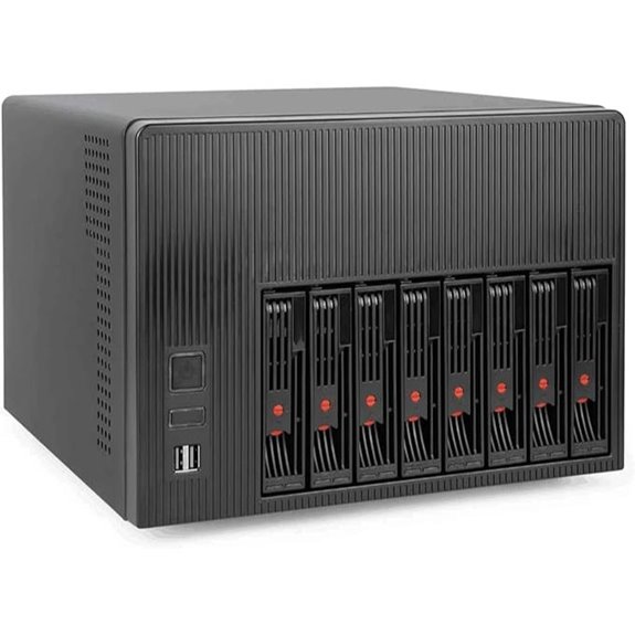 K7 8-Bay NAS Enclosure with Fans and Trays