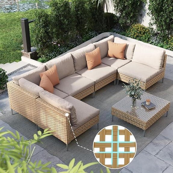 Grand Patio 7-Piece Wicker Outdoor Furniture Set