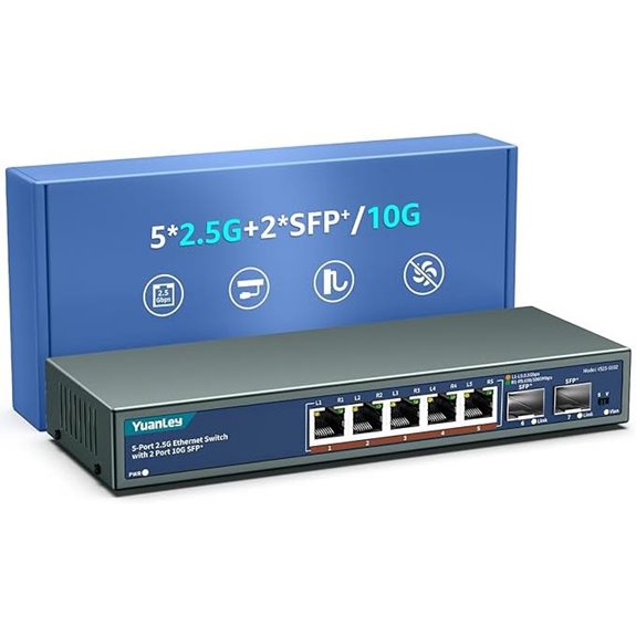 7-Port 2.5G Ethernet Switch with 10G SFP