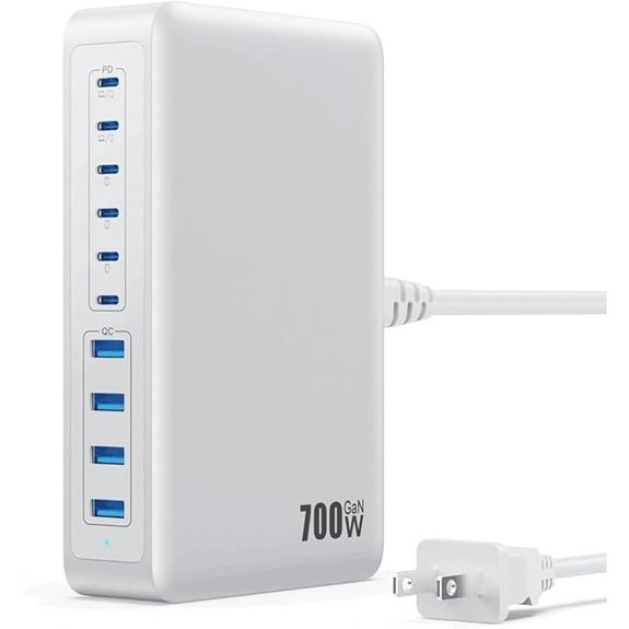 7-Port 700W GaN USB-C Fast Charging Hub
