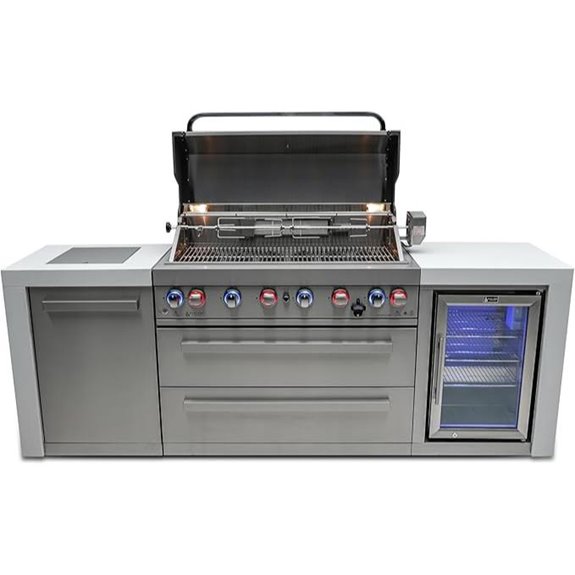 Mont Alpi 6-Burner Stainless Steel Outdoor Kitchen Grill