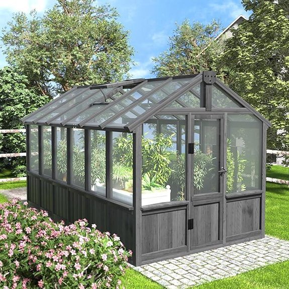 MUPATER 6x12 Walk-in Polycarbonate Greenhouse