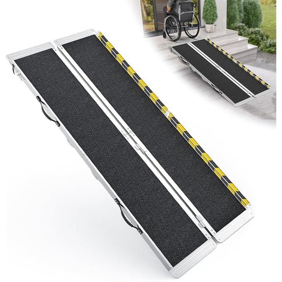 6 Feet Aluminum Wheelchair Ramp with Anti-Slip Surface