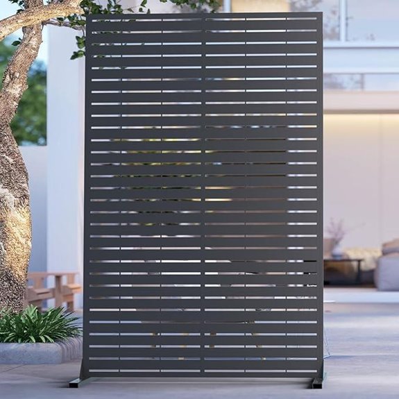6FT Outdoor Metal Privacy Screen Divider