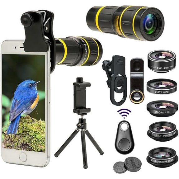 Godefa 6-in-1 Phone Camera Lens with Tripod