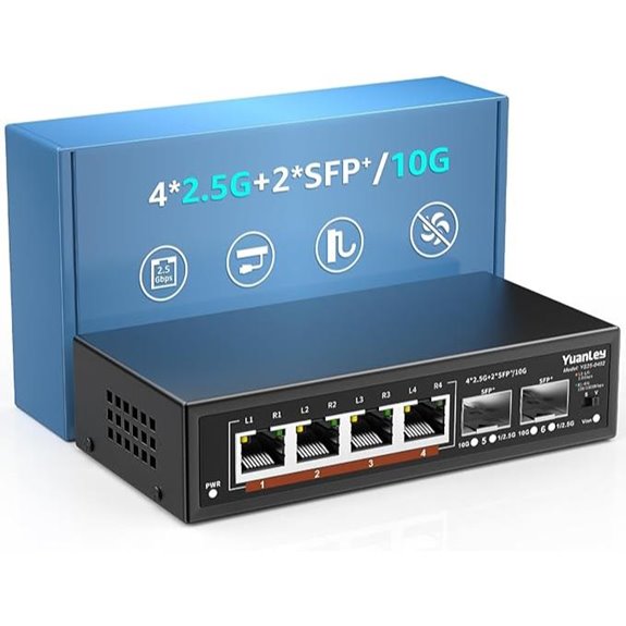 YuanLey 6-Port 2.5G Ethernet Switch with SFP