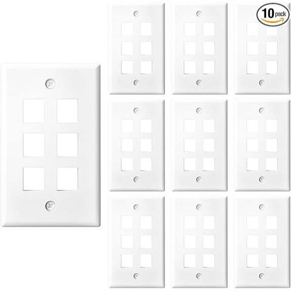 VCE 6-Port Wall Plate 10-Pack
