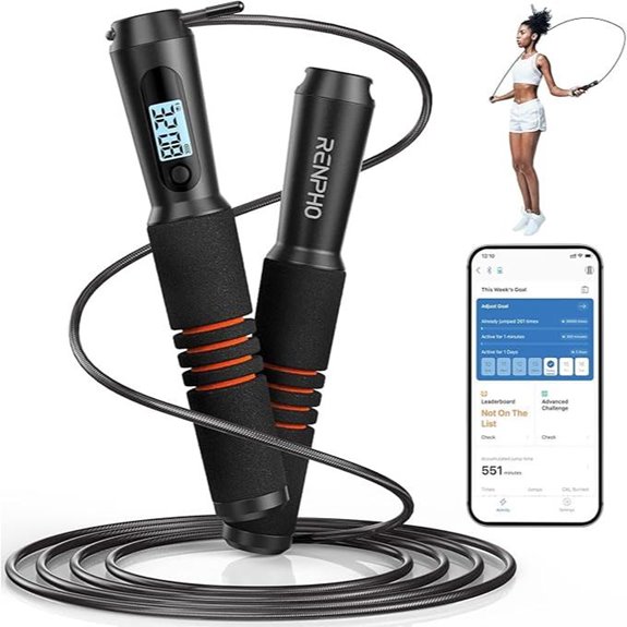 RENPHO Smart Jump Rope with App Tracking