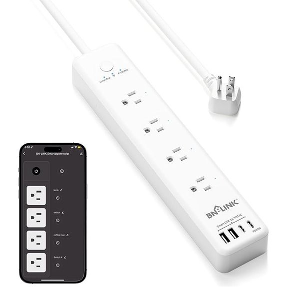 BN LINK Smart Power Strip with USB & Alexa Compatibility