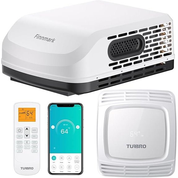 TURBRO RV Air Conditioner with Heating and WiFi Control