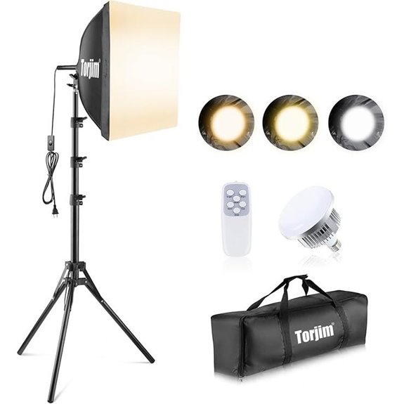 Torjim Softbox Photography Lighting Kit with LED Bulbs