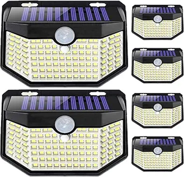 HMCITY 120 LED Solar Wall Lights (6 Pack)
