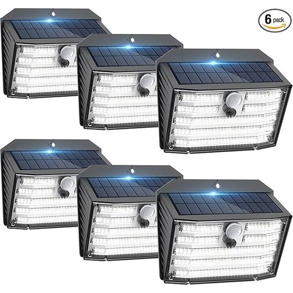 6-Pack Outdoor Solar Motion Fence & Wall Lights