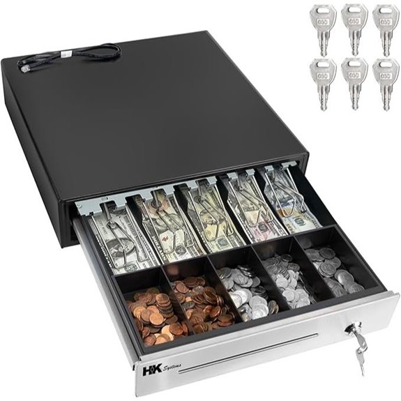 HK SYSTEMS 16 Stainless Steel POS Cash Drawer