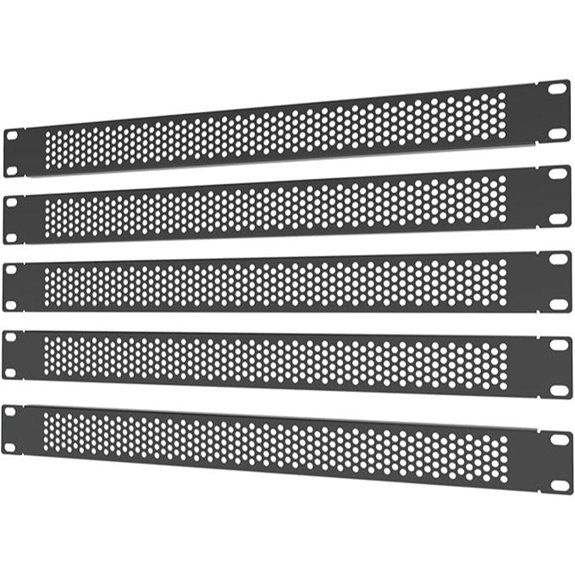 5 Pack 1U Steel Rack Mount Vent Panel