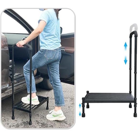 Medical Step Stool with Handle for Seniors and Adults
