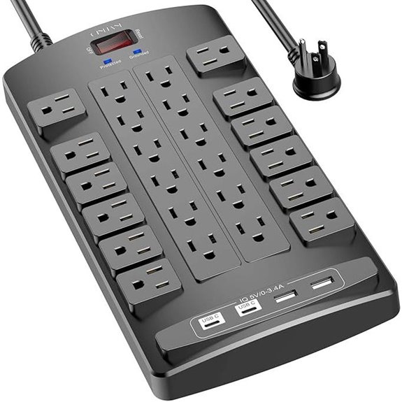 QINLIANF Surge Protector Power Strip with USB