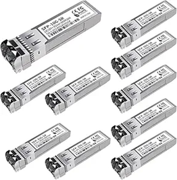 10-Pack 10G SFP+ LC Ethernet Transceivers
