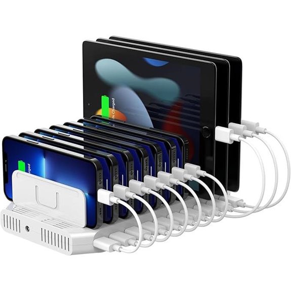 Unitek 10-Port USB Charging Station with Organizer