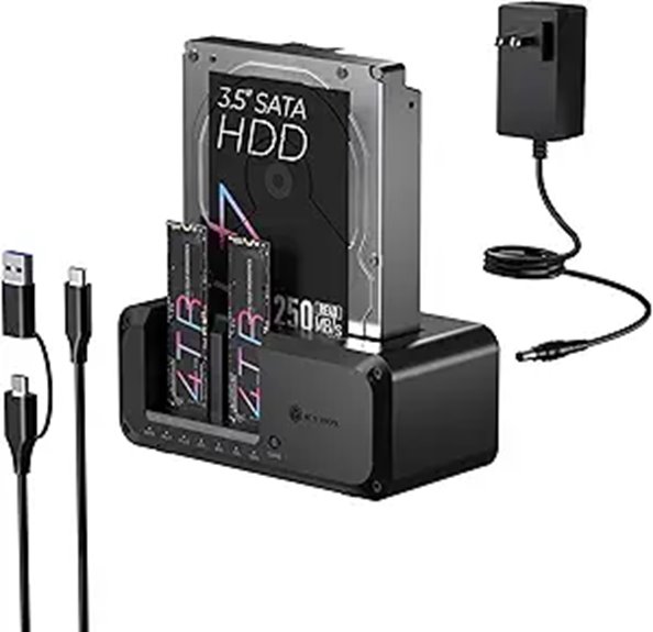 ICY BOX 3-Bay NVMe/SATA Hard Drive Docking Station