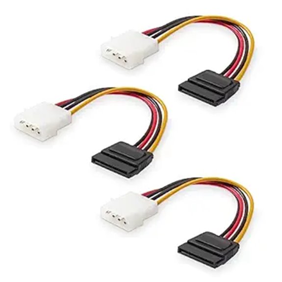 Cable Matters 3-Pack 4-Pin Molex to SATA Power Cables