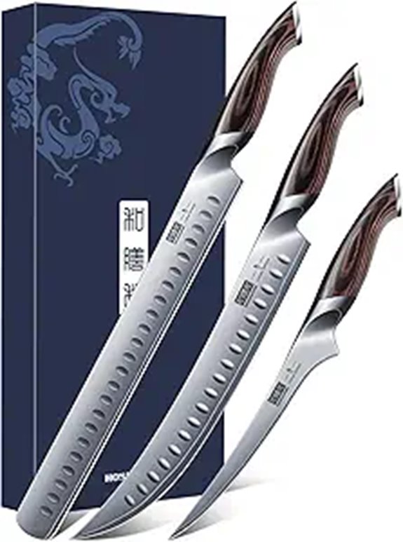 HOSHANHO 3-Piece Carving Knife Set with Handles