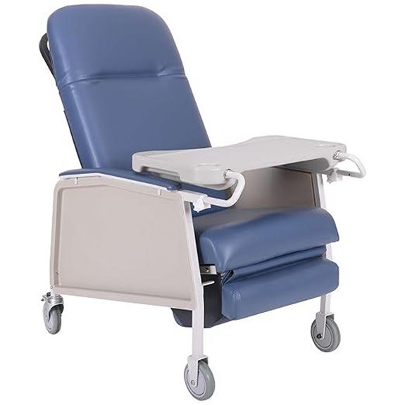 3-Position Elderly Recliner Chair with Tray