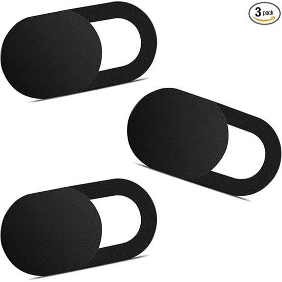 Webcam Cover 3 Pack for Privacy Ultra Thin Black
