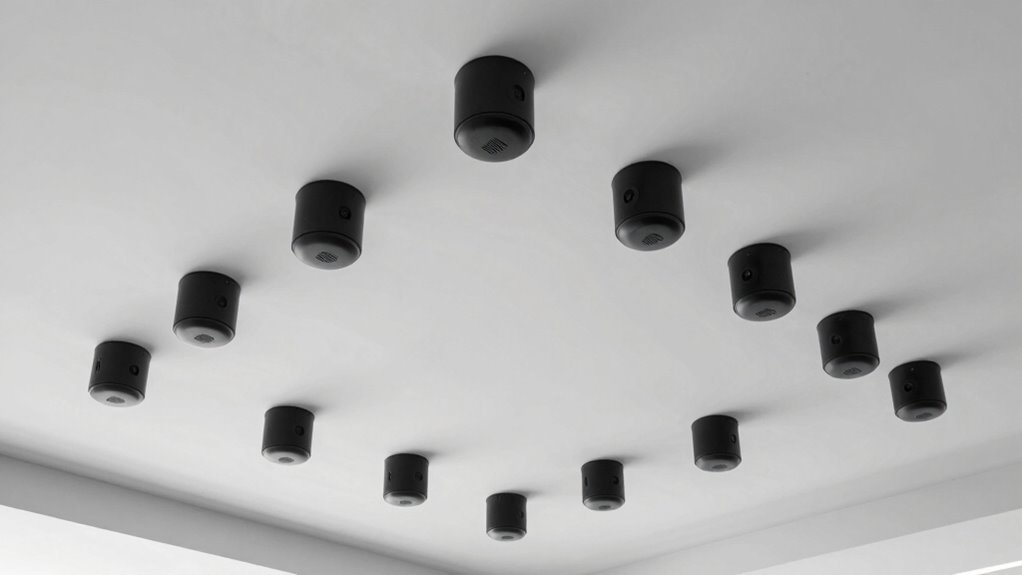 top ceiling microphone arrays