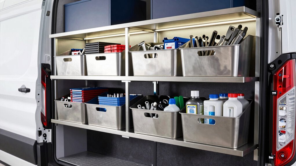 top ford transit shelving options