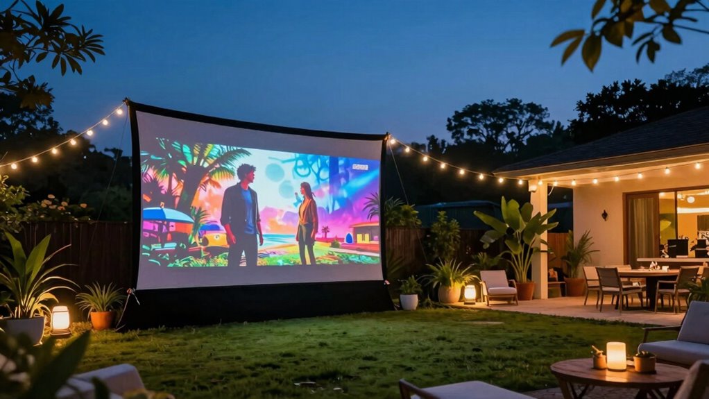 top outdoor projector screens
