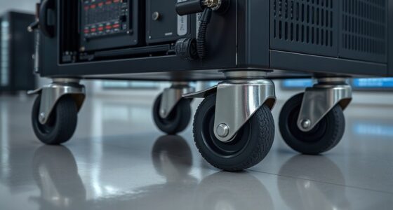 top server rack wheels