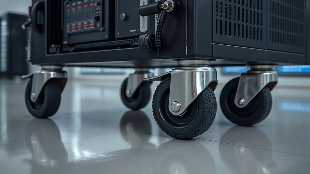 top server rack wheels