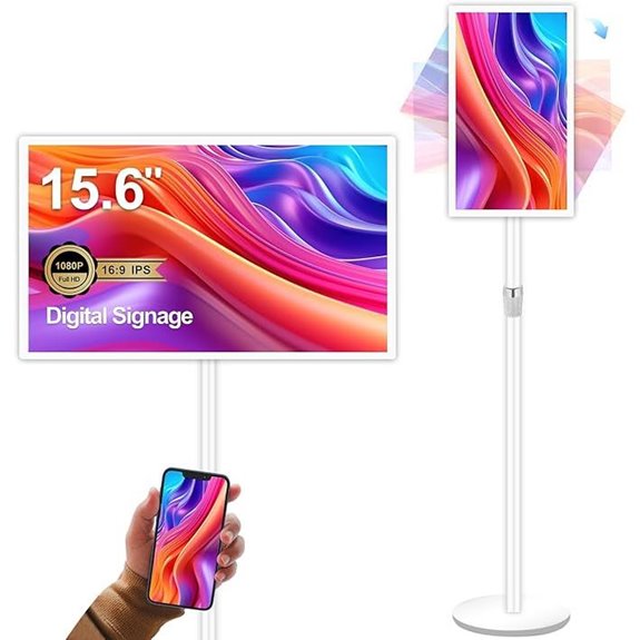 15.6 Touchscreen Digital Signage with Wireless Mirroring