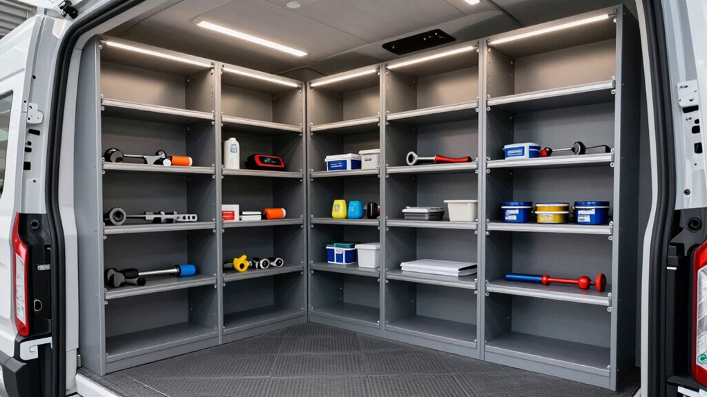transit van shelving options
